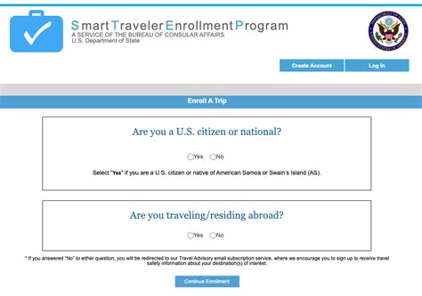 state department smart traveler enrollment